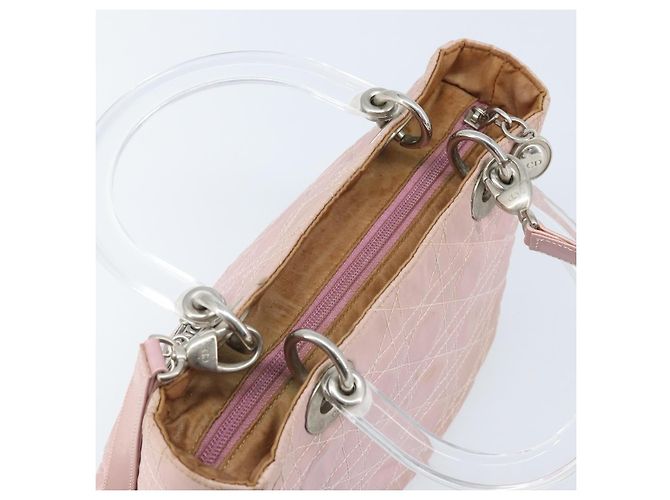 Christian Dior Canage Hand Bag Nylon 2way Pink Silver - vista 6