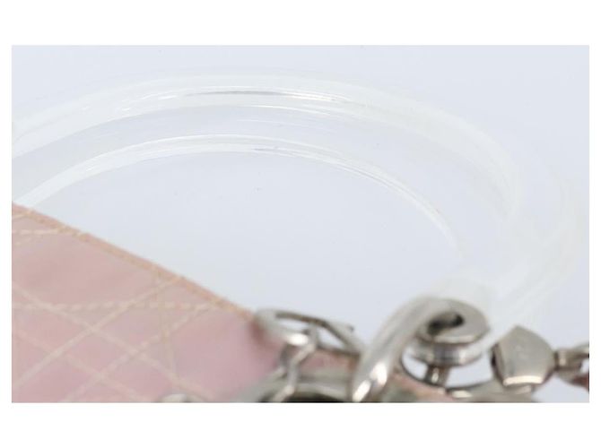 Christian Dior Canage Hand Bag Nylon 2way Pink Silver - vista 8
