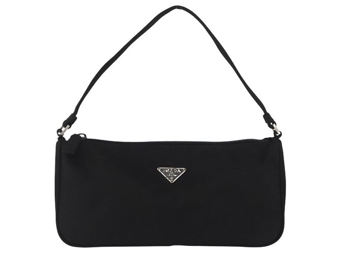 PRADA Accessory Pouch Nylon Black Silver - vista 13