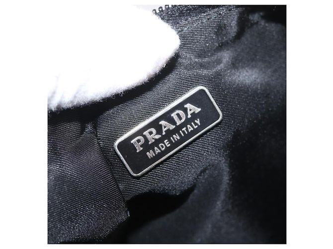 PRADA Accessory Pouch Nylon Black Silver - vista 18