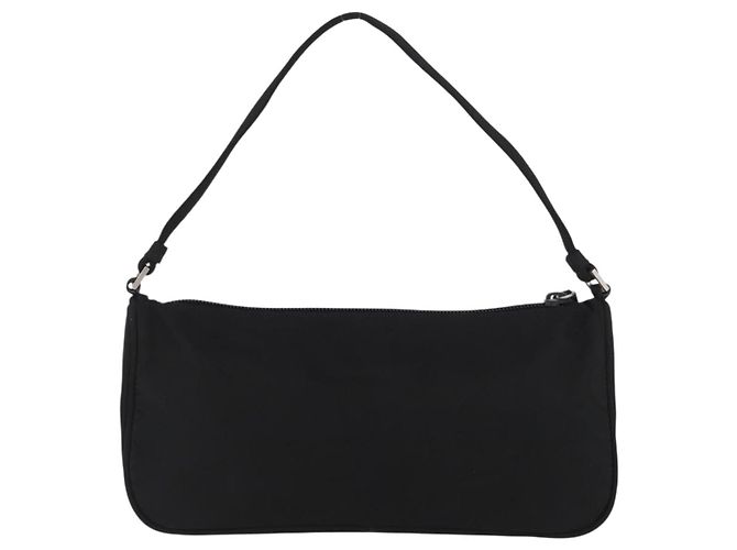 PRADA Accessory Pouch Nylon Black Silver - vista 2