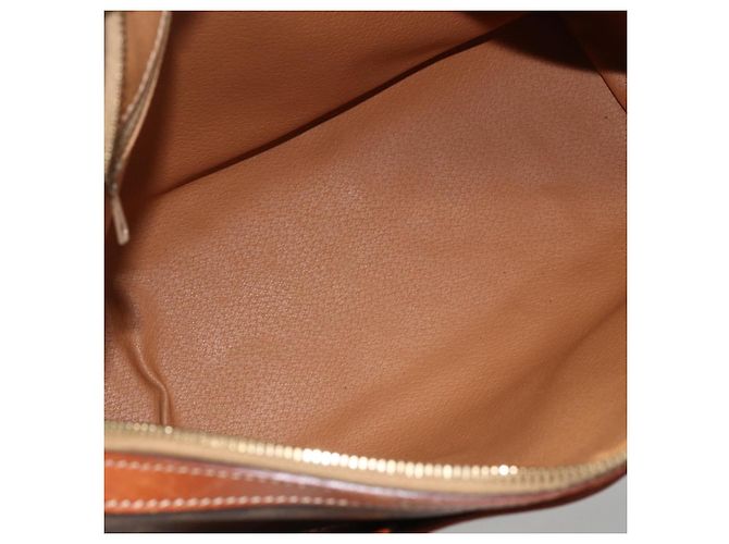 Céline CELINE Macadam Canvas Hand Bag PVC Leather Brown Gold - vista 11