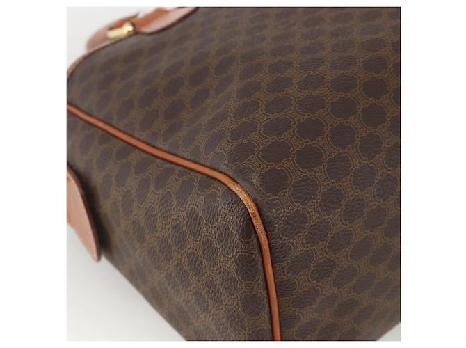 Céline CELINE Macadam Canvas Hand Bag PVC Leather Brown Gold - vista 14