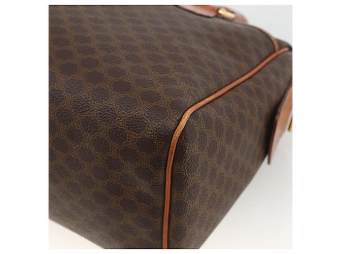 Céline CELINE Macadam Canvas Hand Bag PVC Leather Brown Gold - vista 15