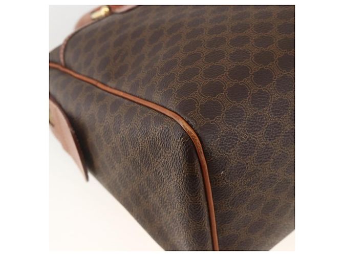 Céline CELINE Macadam Canvas Hand Bag PVC Leather Brown Gold - vista 16