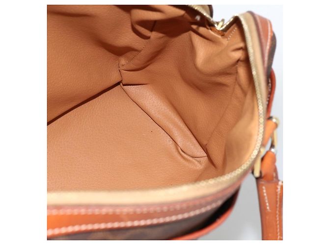 Céline CELINE Macadam Canvas Hand Bag PVC Leather Brown Gold - vista 18