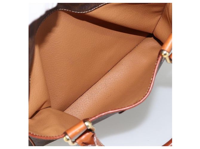 Céline CELINE Macadam Canvas Hand Bag PVC Leather Brown Gold - vista 22