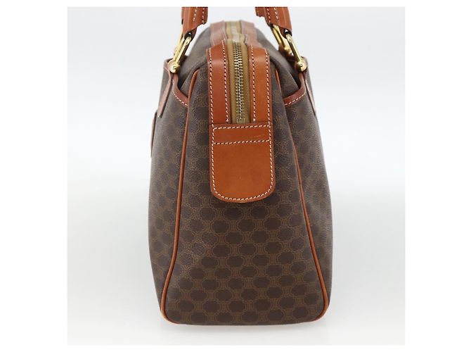 Céline CELINE Macadam Canvas Hand Bag PVC Leather Brown Gold - vista 4