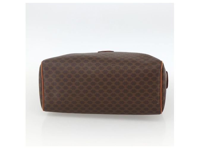 Céline CELINE Macadam Canvas Hand Bag PVC Leather Brown Gold - vista 5