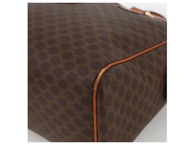 Céline CELINE Macadam Canvas Hand Bag PVC Leather Brown Gold - vista 9