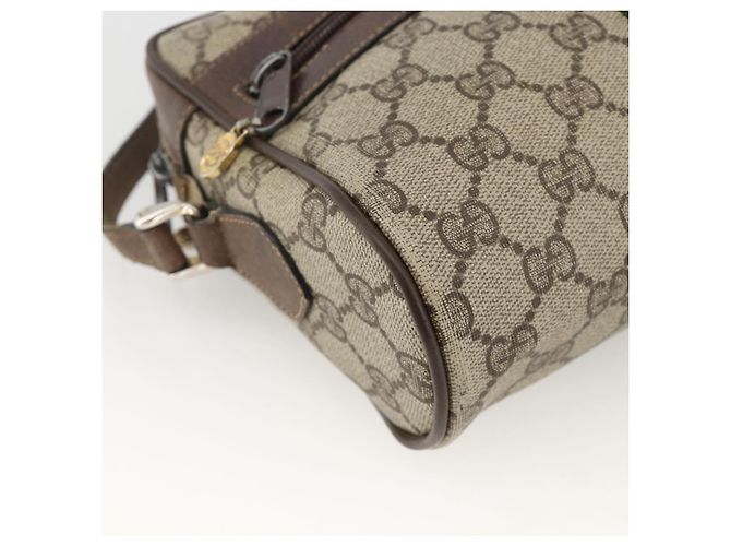 GUCCI GG Supreme Web Sherry Line Shoulder Bag PVC Beige Gold - vista 14