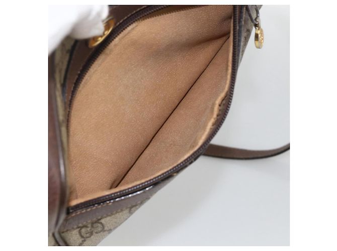 GUCCI GG Supreme Web Sherry Line Shoulder Bag PVC Beige Gold - vista 20