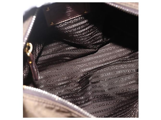 PRADA Shoulder Bag Nylon Khaki Gold - vista 10