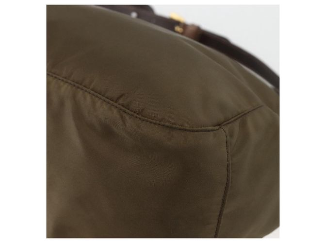 PRADA Shoulder Bag Nylon Khaki Gold - vista 16