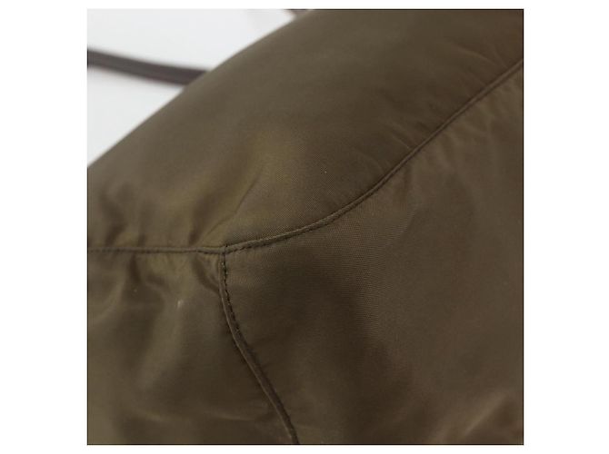 PRADA Shoulder Bag Nylon Khaki Gold - vista 17