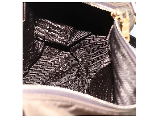 PRADA Shoulder Bag Nylon Khaki Gold - vista 24