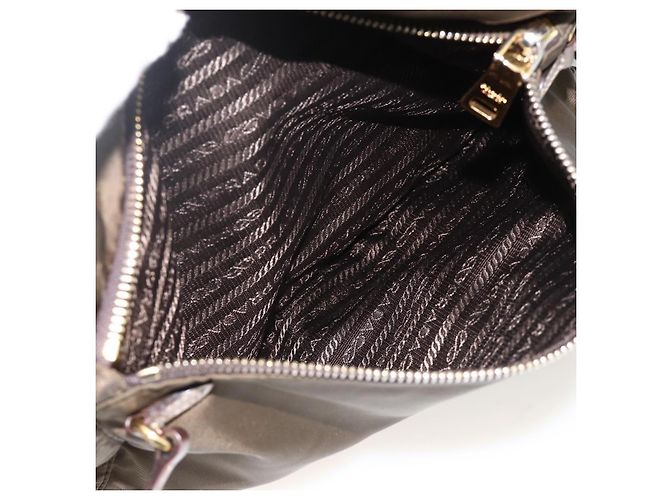 PRADA Shoulder Bag Nylon Khaki Gold - vista 31