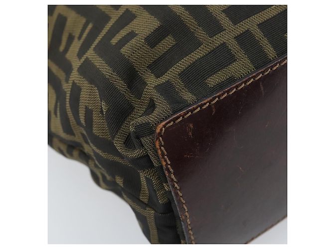 FENDI Zucca Canvas Hand Bag Black Brown - vista 15