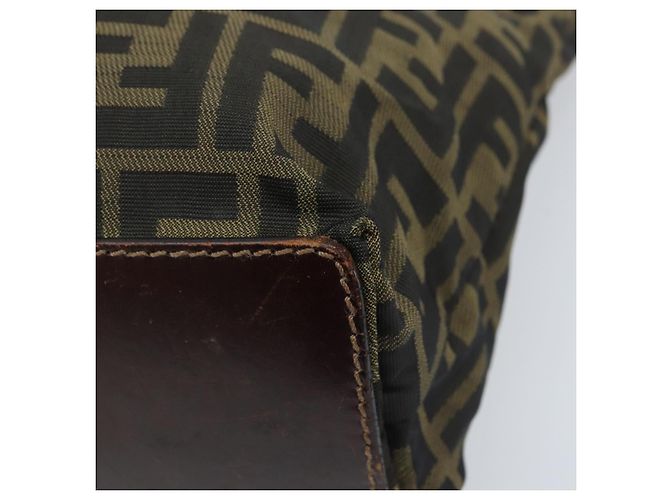 FENDI Zucca Canvas Hand Bag Black Brown - vista 16