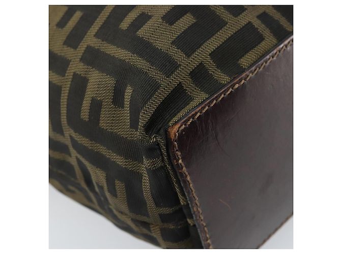 FENDI Zucca Canvas Hand Bag Black Brown - vista 17