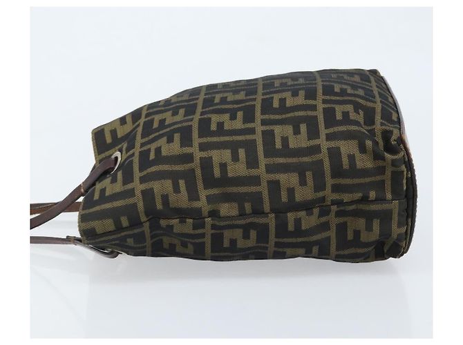 FENDI Zucca Canvas Hand Bag Black Brown - vista 4