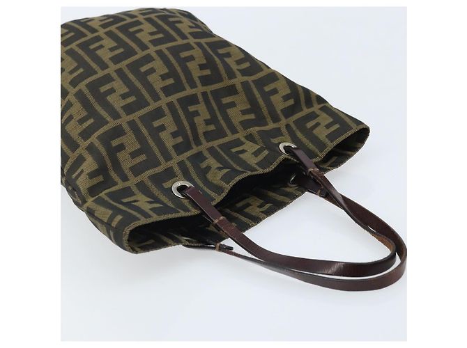 FENDI Zucca Canvas Hand Bag Black Brown - vista 6