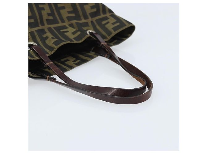 FENDI Zucca Canvas Hand Bag Black Brown - vista 7