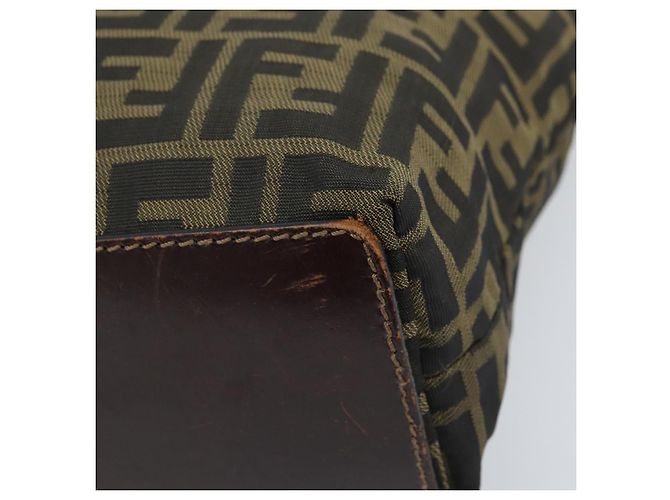 FENDI Zucca Canvas Hand Bag Black Brown - vista 8