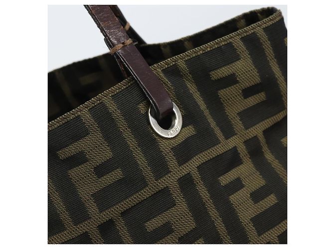 FENDI Zucca Canvas Hand Bag Black Brown - vista 9