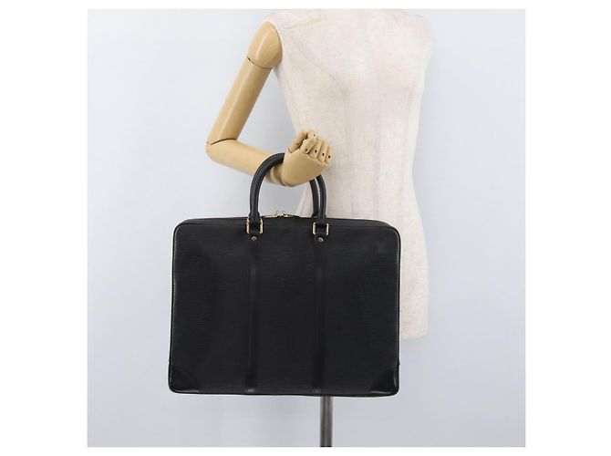 LOUIS VUITTON Epi Porte Documents Voyage Business Bag Black M40321 - vista 23