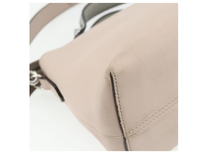 FENDI By The Way Shoulder Bag Leather 2way Beige Silver - vista 18