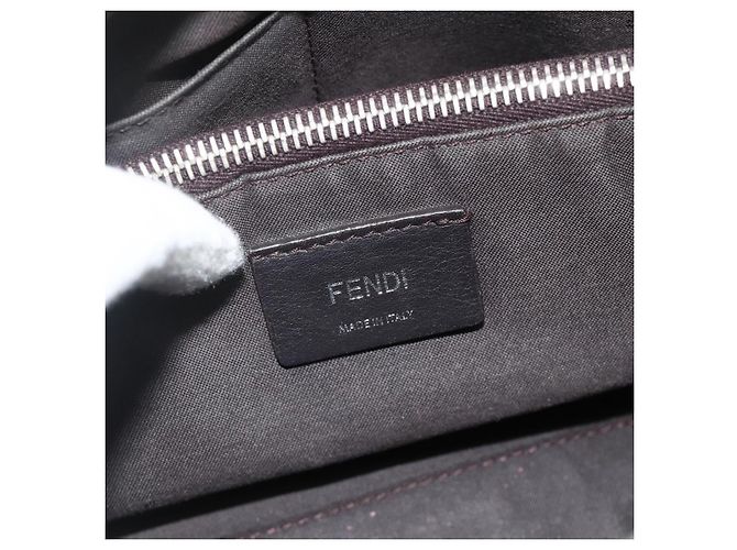FENDI By The Way Shoulder Bag Leather 2way Beige Silver - vista 21