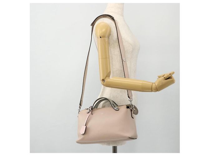 FENDI By The Way Shoulder Bag Leather 2way Beige Silver - vista 28