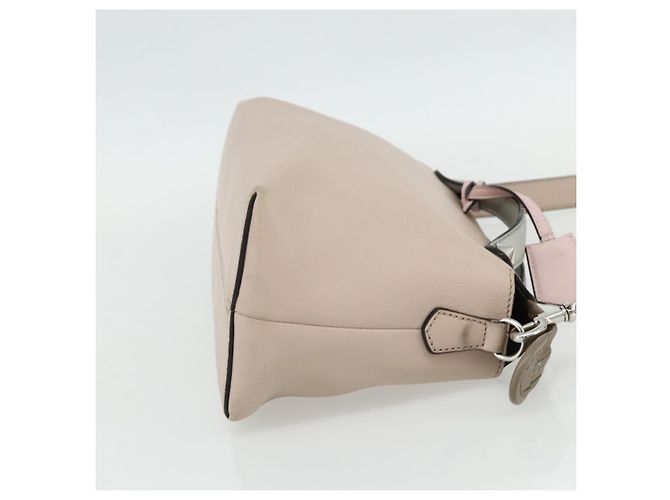 FENDI By The Way Shoulder Bag Leather 2way Beige Silver - vista 4