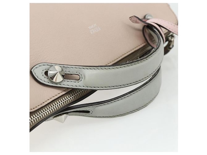 FENDI By The Way Shoulder Bag Leather 2way Beige Silver - vista 7