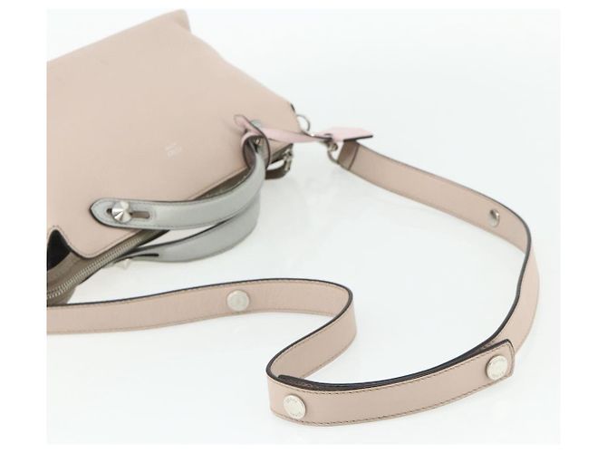 FENDI By The Way Shoulder Bag Leather 2way Beige Silver - vista 8