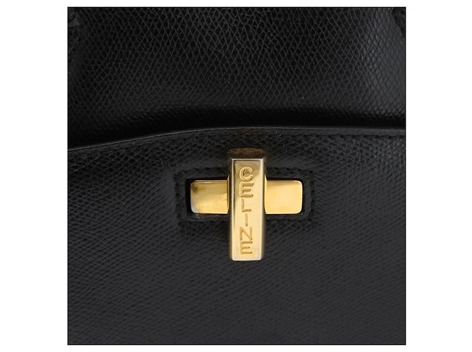 Céline CELINE Hand Bag Leather Black Gold - vista 17