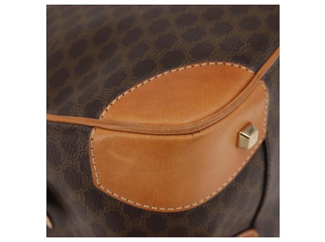Céline CELINE Macadam Canvas Hand Bag PVC Leather Brown Gold - vista 15