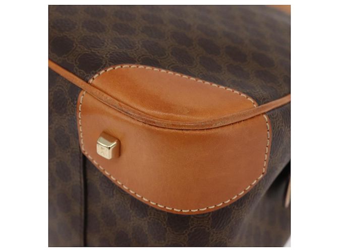 Céline CELINE Macadam Canvas Hand Bag PVC Leather Brown Gold - vista 16
