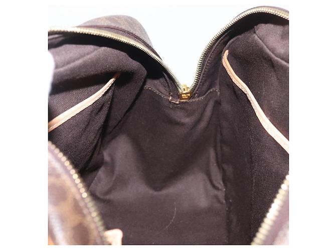 Céline CELINE Macadam Canvas Hand Bag PVC Leather Brown Gold - vista 18