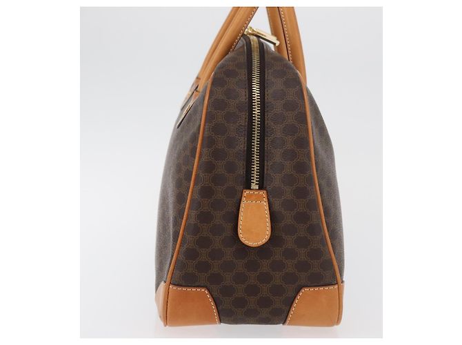 Céline CELINE Macadam Canvas Hand Bag PVC Leather Brown Gold - vista 4