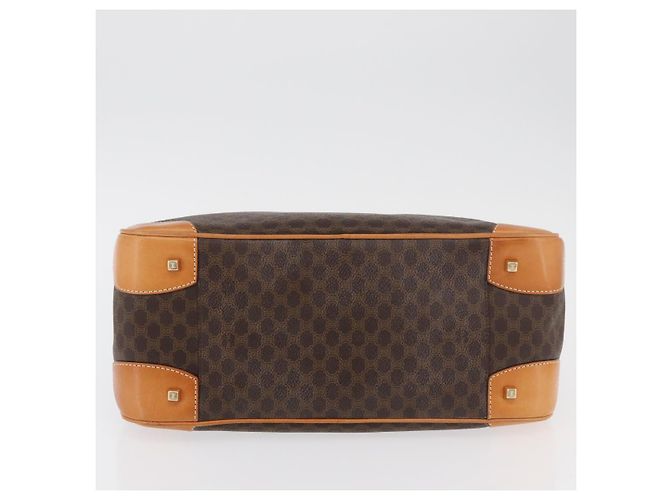 Céline CELINE Macadam Canvas Hand Bag PVC Leather Brown Gold - vista 5