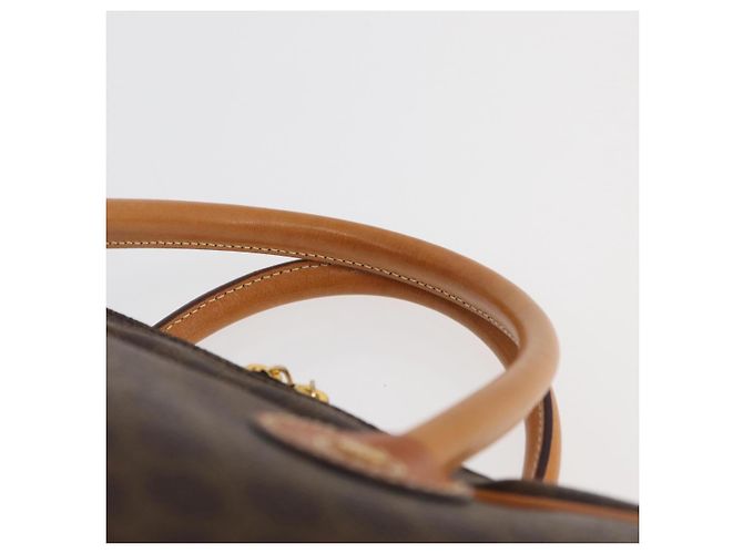 Céline CELINE Macadam Canvas Hand Bag PVC Leather Brown Gold - vista 8