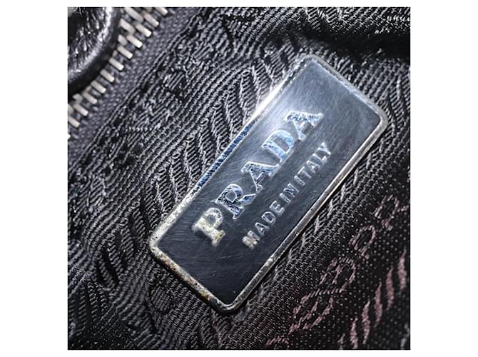 PRADA Hand Bag Nylon Black Silver - vista 10