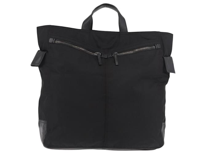 PRADA Hand Bag Nylon Black Silver - vista 2