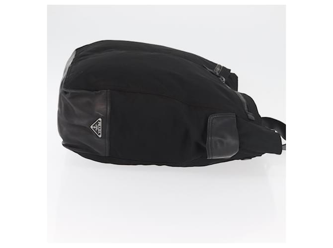 PRADA Hand Bag Nylon Black Silver - vista 3
