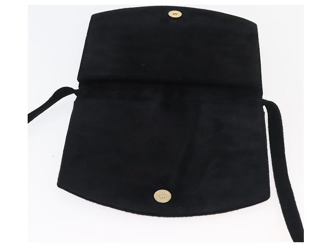 SAINT LAURENT Shoulder Bag Suede Black Gold Silver - vista 10