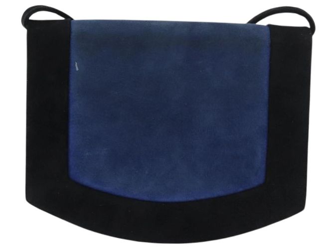 SAINT LAURENT Shoulder Bag Suede Black Gold Silver - vista 2