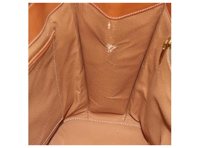 Céline CELINE Macadam Canvas Hand Bag PVC Leather Brown Gold - vista 19