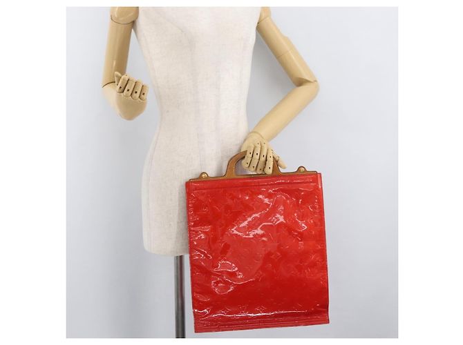LOUIS VUITTON Monogram Vernis Stanton Tote Bag Red M91078 LV - vista 19